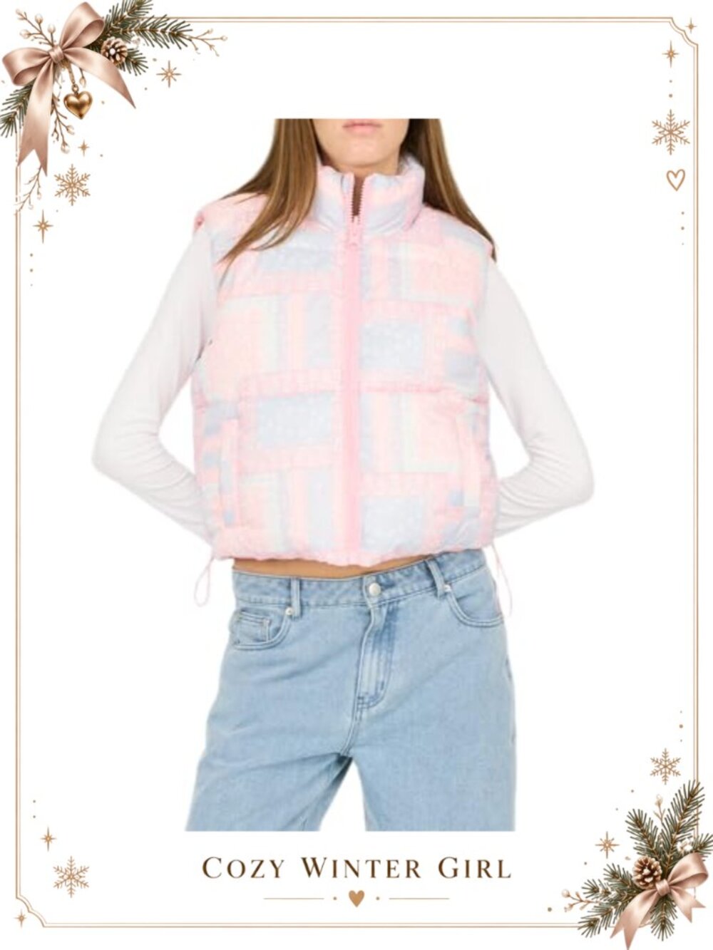 Forever 21 Puffer Vest Quilted Bandana Print Full Zip Sleeveless